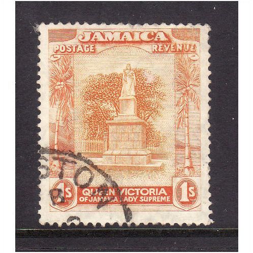 Jamaica 1921 1s Orange and Brown Orange SG 99 Fine used