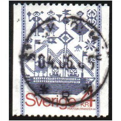 Sverige / Sweden - Facit #1073 Väggtextil, 4kr STOCKHOLM 40?