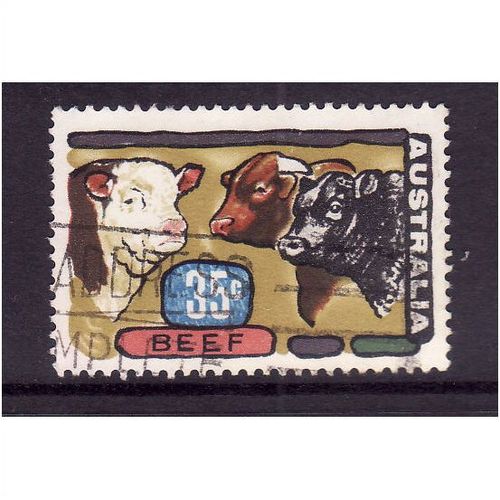 AUSTRALIA 1972 SG 513 35c PRIMARY INDUSTRIES BEEF FINE USED#4
