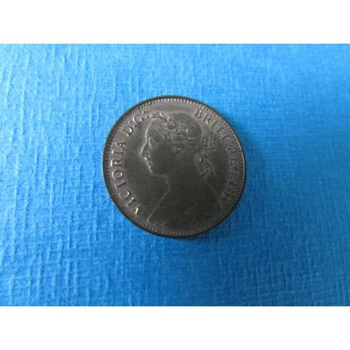 1886 QUEEN VICTORIA FARTHING. AE