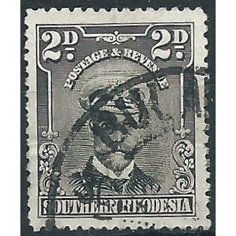 Southern Rhodesia 1924 SG4 2d Black & Purple-Grey Fine Used....
