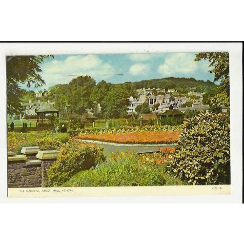 Westmorland KENDAL Abbot Hall Gardens Postcard by Sanderson & Dixon (KLD 181)