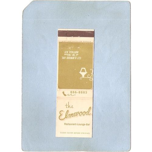 New York Buffalo Matchcover The Elmwood Restaurant-Lounge-Bar522 Elmwood A~2453