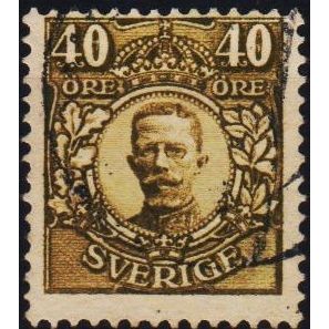 Sweden. 1910 40ore S.G.80 Used