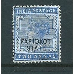 india stamps conventional states faridkot sg4 sg 4 hm
