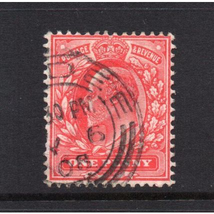 Edward VII - 1902-10 - 1d Scarlet (sg219) Used (#4)