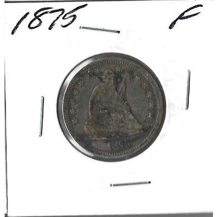1875 US Standing Liberty Quarter Fine