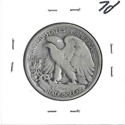 1927-S US Silver Walking Liberty Half Dollar Fine