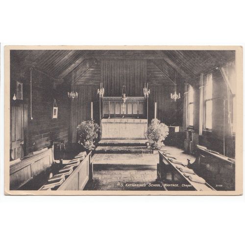 St Katharine's School Chapel Wantage Postcard 1943 Oxfordshire