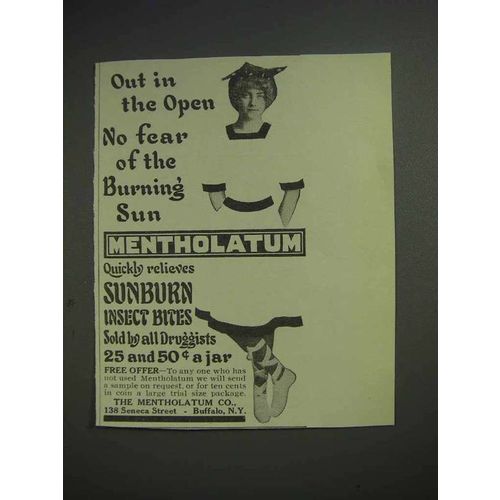 1913 Mentholatum Ointment Ad - Out in the Open