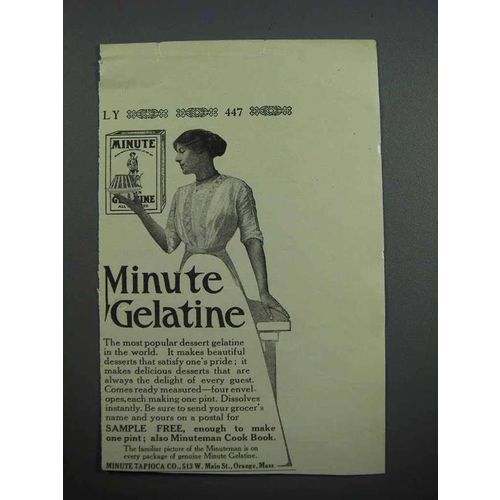1913 Minute Gelatine Ad!