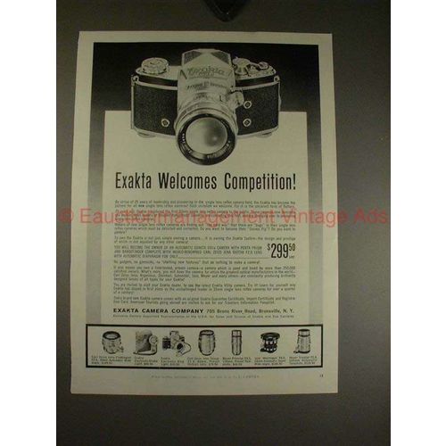 1960 Exakta Camera Ad - Exakta Welcomes Competition!!