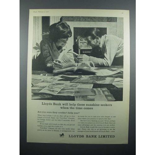 1960 Lloyds Bank Limited Ad - Sunshine Seekers