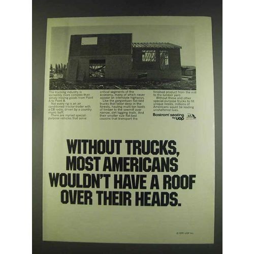 1978 ATA American Trucking Association Ad - Roof Over