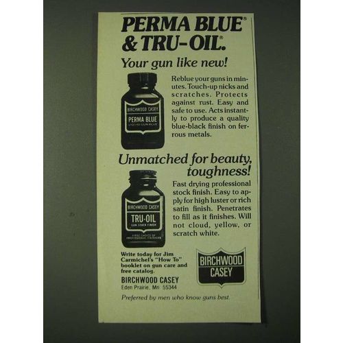 1980 Birchwood Casey Perma Blue and Tru-Oil Ad