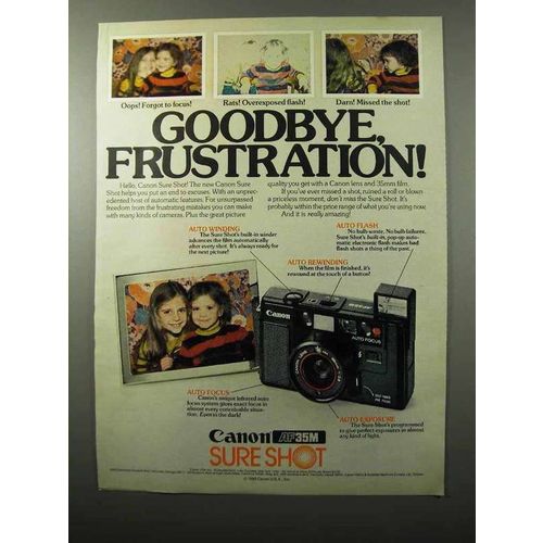 1980 Canon AF35M Ad - Goodbye Frustration