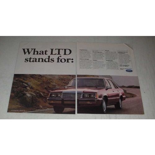 1985 Ford LTD Ad - What LTD stands for
