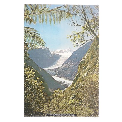 FOX GLACIER, WESTLAND, NEW ZEALAND unused vintage postcard =