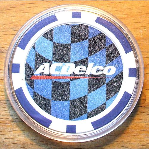 AC DELCO RACING Poker Chip Golf Ball Marker - Blue