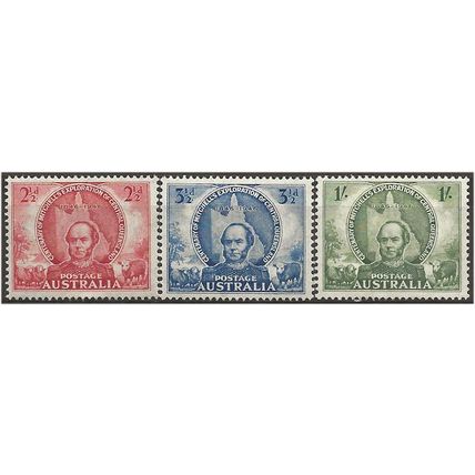 Australia 1946 Mitchell Centenary Set SG216-218 Mounted Mint . .. .