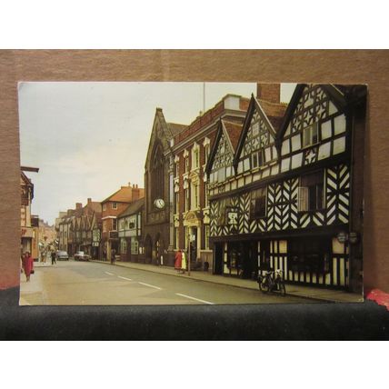 BORE STREET, LICHFIELD, STAFFORDSHIRE .used vintage postcard 1975 postmark =