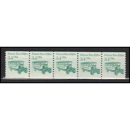 2123 3.4c School Bus Very Fine MNH Dry Gum PNC 1/5 X0036