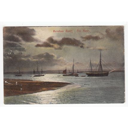 The River Burnham Postcard 1905 Somerset Montague Cooper
