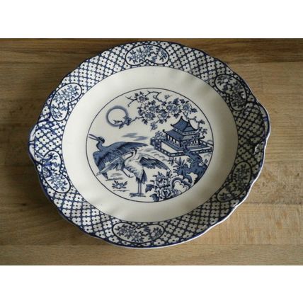 Hales, Hancock & Godwin Ltd Blue & White Orient Cake Plate