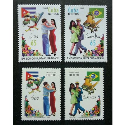 Brazil Qba Joint Issue Traditional Dance 2005 Bird (stamp pair) MNH