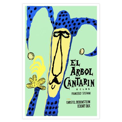 Movie Poster"El arbol CANTARIN.Blue Jester"Children room interior decoration art