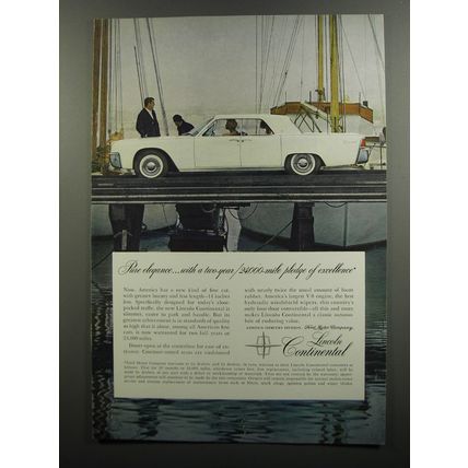 1961 Lincoln Continental Ad - Pure elegance