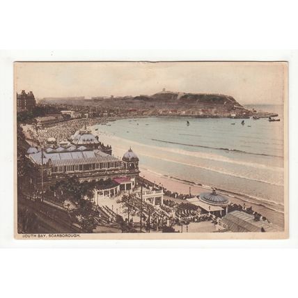 South Bay Scarborough Postcard 1929 Queen Series