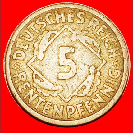PYRAMID OF WHEAT (1923-1925):GERMANY★5 RENTENPFENNIGS 1924G★LOW START★NO RESERVE