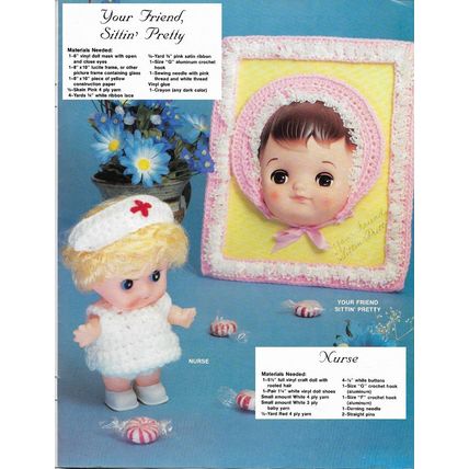 MM841 Crochet Festival Booklet Charming Doll Collection 11 Dolls Circa 1983