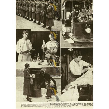 Women At Work During The Great War (5), And On Reverse, Book Illustration, 1936
