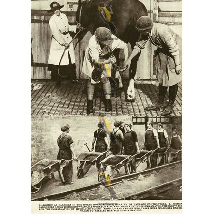 Women At Work During The Great War (3), And On Reverse, Book Illustration, 1936