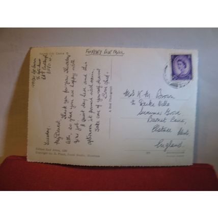 CITY CENTRE, NAIROBI, KENYA. used vintage postcard. RP 1960 postmark =
