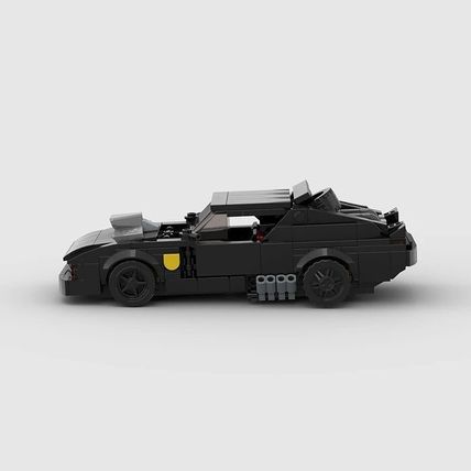 V8 INTERCEPTOR Black on Black Brick Model MOC - 338 pieces, 8 studs wide