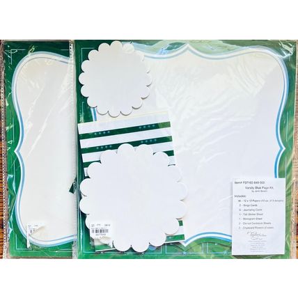 2 - Varsity Blue Page Kit 36 pages (total 3 designs)