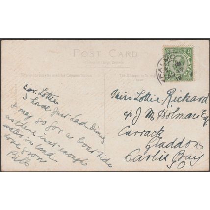 Jacobs Ladder, Falmouth, Cornwall, 1912 - Valentine's Postcard