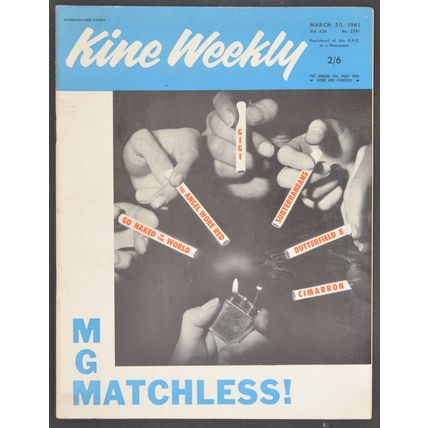 KINE WEEKLY 1961 Macumba Love, Sodom and Gomorrah UK MAGAZINE