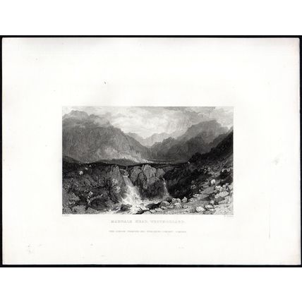 MARDALE HEAD, WESTMORLAND 1858 Ebenezer Challis Thomas Allom ANTIQUE ENGRAVING