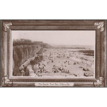 The Sands, Tent Bay, Cliftonville, Kent, 1910 - Davidson Bros RP Postcard