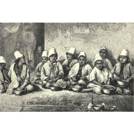 MAY QUEEN WYMERING FESTIVAL - PERSIAN FAMINE 1872 VICTORIAN ENGRAVINGS