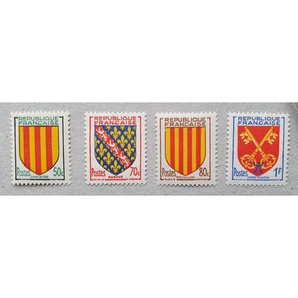 FRANCE: 1955 Provincial Coat of Arms : SG1270/1273 MNH
