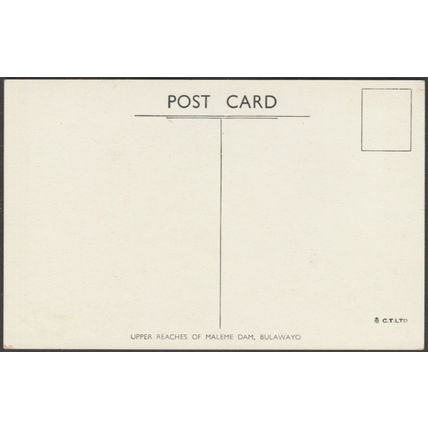 Upper Reaches of Maleme Dam, Bulawayo, Rhodesia, c.1930s - Newman Postcard