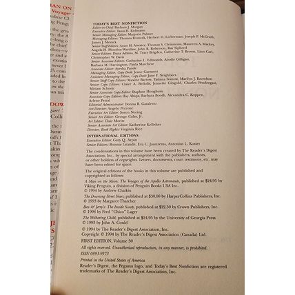Today's Best Nonfiction by Readers Digest Selected & Edited by Readers Digest