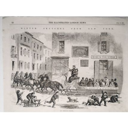 Winter Sketches From New York .. The Illustrated London News - January 21, 1865
