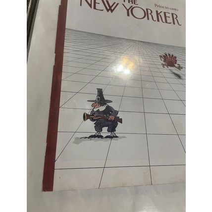 VTG The New Yorker Magazine Cover Only - Nov 26 1973 - Booth - Thanksgiving