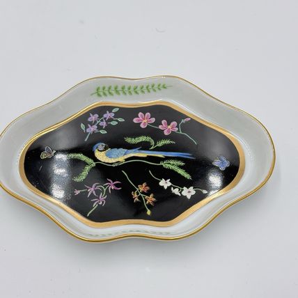 Lynn Chase Design Jaguar Jungle Porcelain Jewelry Tray Hand Painted